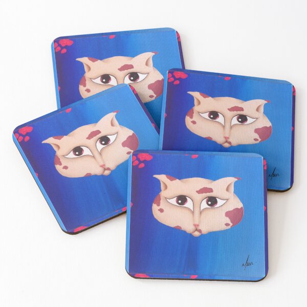 Item preview, Strawberries & Cream Kitty  designed and sold by MarsArtM.