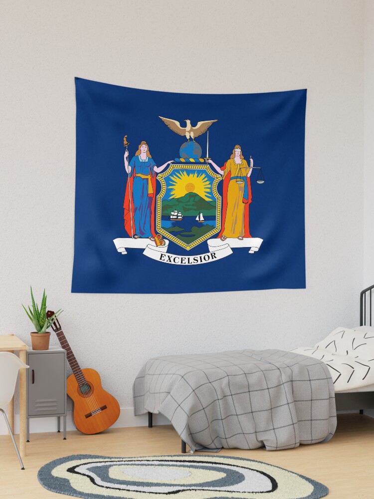 Thumbnail 1 von 3, Wandbehang, Flagge des Staates New York designt und verkauft von FlagsandSymbols.