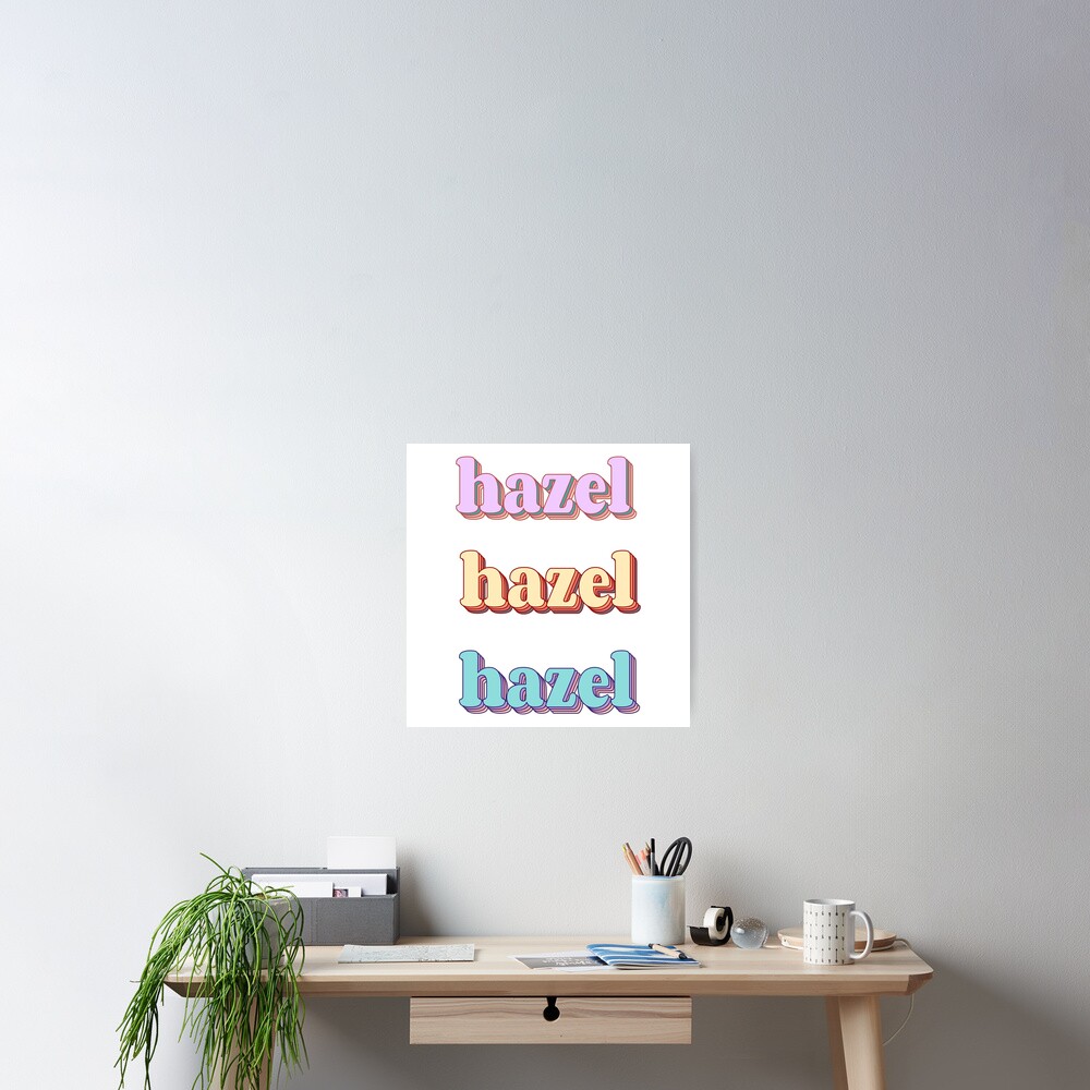 hazel-word-art-poster-by-arexus-redbubble