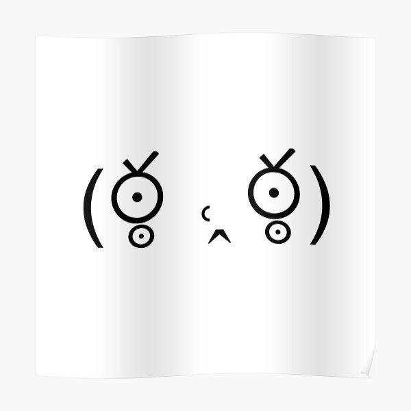 "Kaomoji face" Poster by Helivm Redbubble