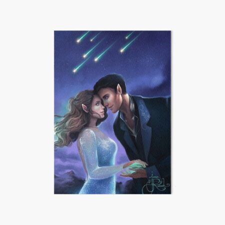 Feyre and Rhysand ACOTAR Sarah J Maas Art Board Print