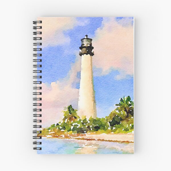 Item preview, Watercolor Lighthouse Painting, Giclée Print, Cape Florida Lighthouse, Coastal Decor, Original Art, Ocean, Sea, Bay, Lighthouse Watercolor designed and sold by littrellart.