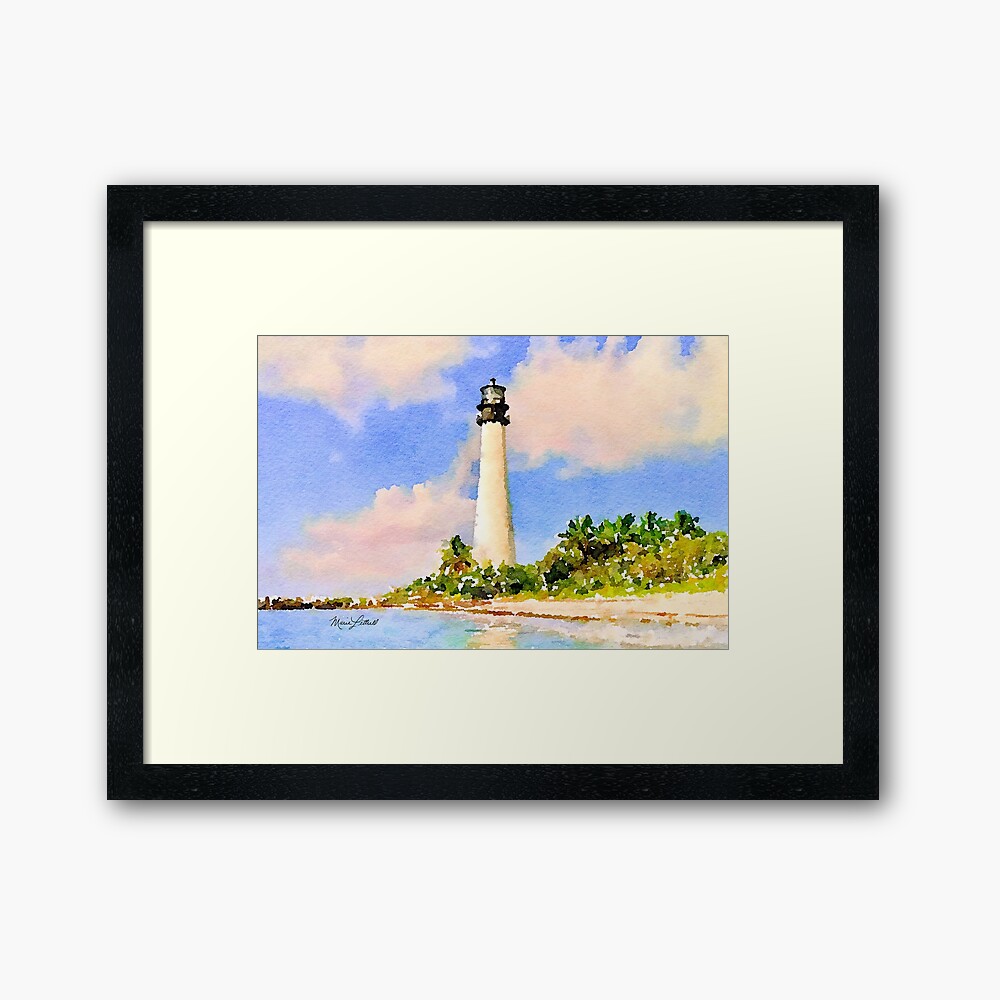 Famous lighthouse at Cape Florida, Key Biscayne Wall Art, Canvas Prints,  Framed Prints, Wall Peels