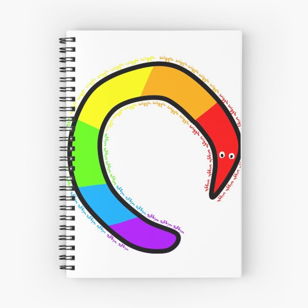 Item preview, rainbow wiggle worm on a string designed and sold by emsfunkydesigns.