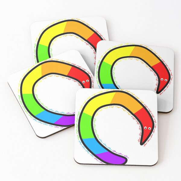 Item preview, rainbow wiggle worm on a string designed and sold by emsfunkydesigns.