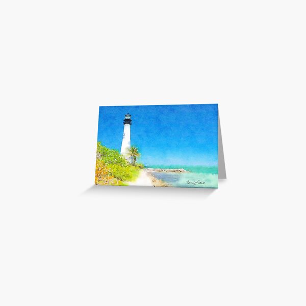 Watercolor Lighthouse Painting, Giclée Print, Cape Florida Lighthouse,  Coastal Decor, Original Art, Ocean, Sea, Bay, Lighthouse Watercolor |  Spiral