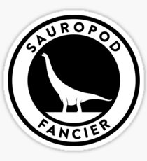 Sauropod Fancier (Black on Light) Sticker