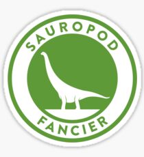 Sauropod Fancier (Green on White) Sticker