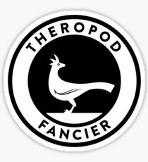 Theropod Fancier (Black on Light) Sticker