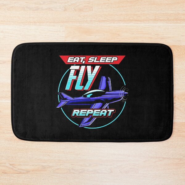 Item preview, Eat Sleep Fly Repeat Airplane Pilot Aviation Pun designed and sold by perfectpresents.