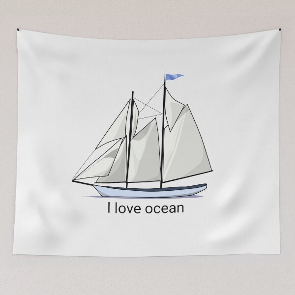 Item preview, I love ocean design designed and sold by amanikafrawy.