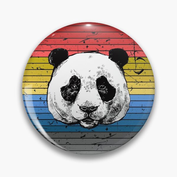 Item preview, Panda Bear Vintage Retro Sunset 60s 70s style Gift designed and sold by Crazy Trendy Designs.
