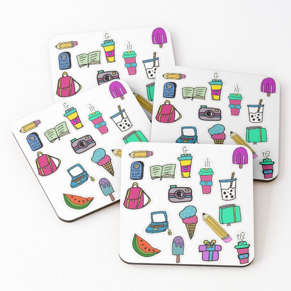 Item preview, School coffee stickers set designed and sold by creativepod.