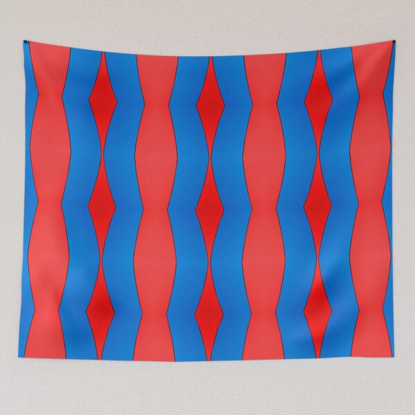 Item preview, Red and Blue Abstract designed and sold by Poetic Patterns Studio.