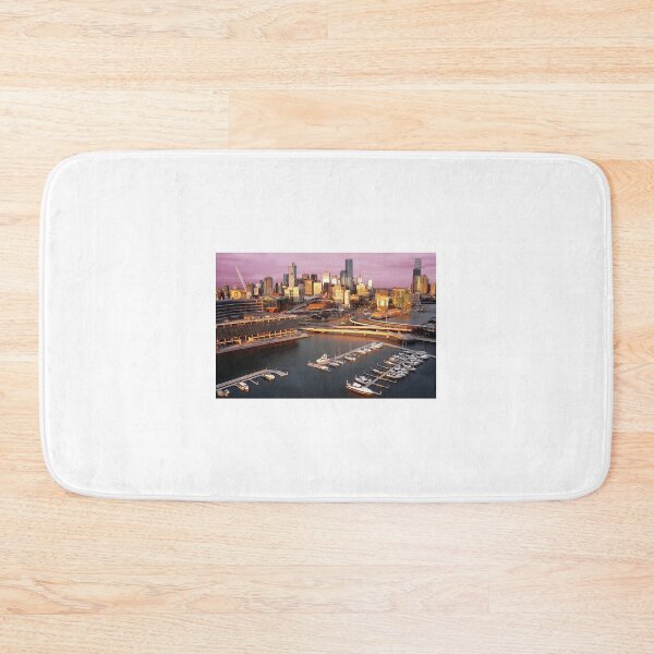 Item preview, Melbourne city and Docklands at sunset designed and sold by Roz McQuillan Fine Art & Photography.