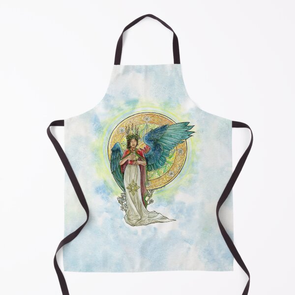 Item preview, Saint Lucia Advent Angel Art Nouveau with Candles and Narcissus Flowers designed and sold by angelasasser.