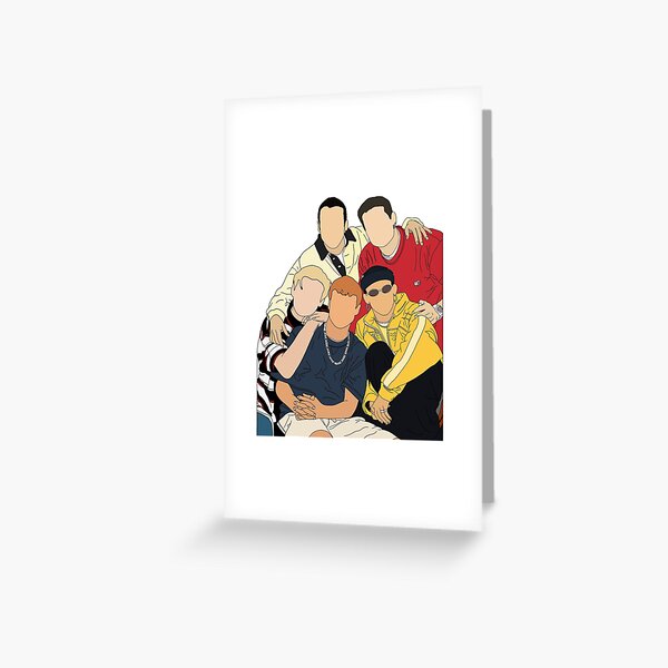 Backstreet Boys 90s fan art de la música pop Tarjetas de felicitación