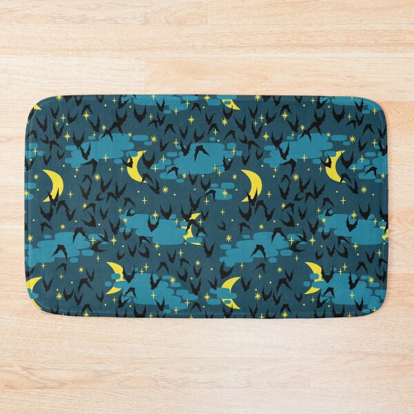 Item preview, Halloween Bats and Moon Pattern Moonlust Teal designed and sold by AngieHursh.