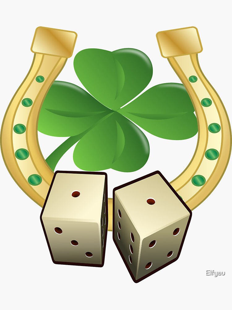 "Lucky Dice" Sticker for Sale by Elfyau Redbubble
