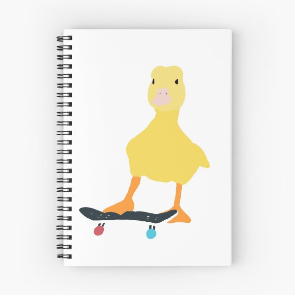 Item preview, babey duck on a skateboard illustration designed and sold by emsfunkydesigns.