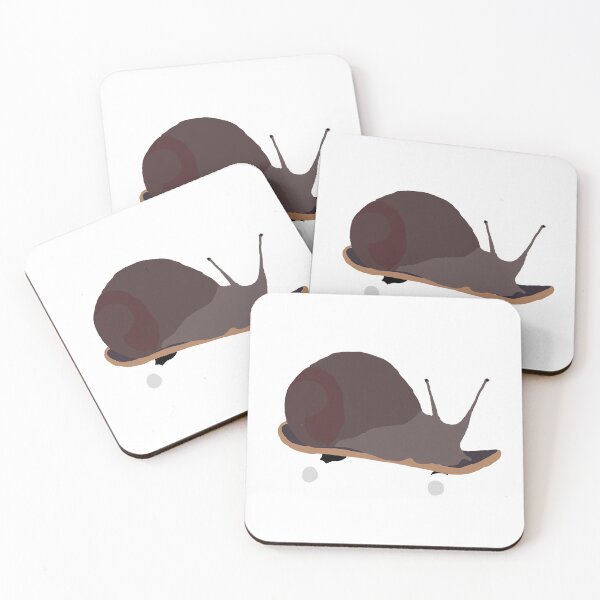 Item preview, snail on skateboard illustration designed and sold by emsfunkydesigns.