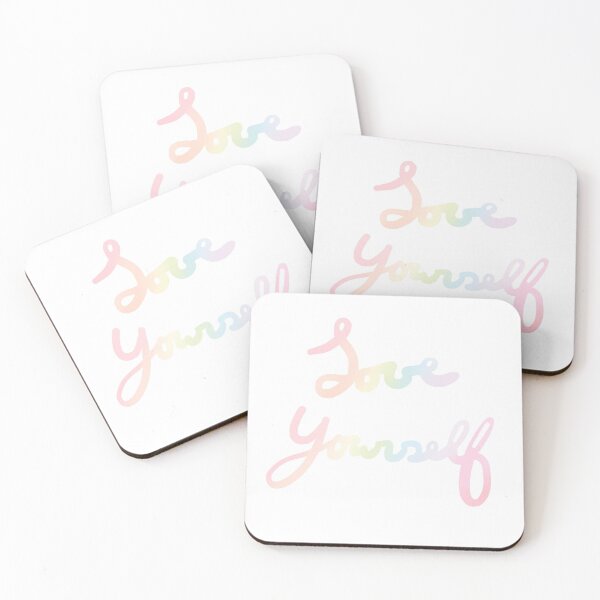 Item preview, Love Yourself Pastel Rainbow Lettering  designed and sold by awdertotter.