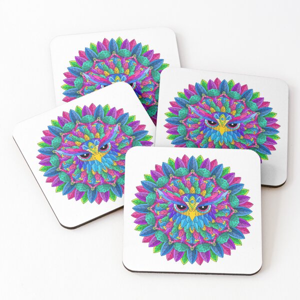 Item preview, Wisdom Mandala, Multicolored Owl designed and sold by STIKI SHOP.