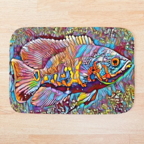 Item preview, Colorful Oscar Cichlid Fish designed and sold by DeAnna Hickman.