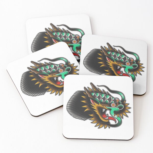 Item preview, Traditional Dragon head tattoo design designed and sold by Aloha-Life-808.