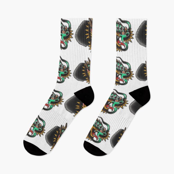 Item preview, Traditional Dragon head tattoo design designed and sold by Aloha-Life-808.