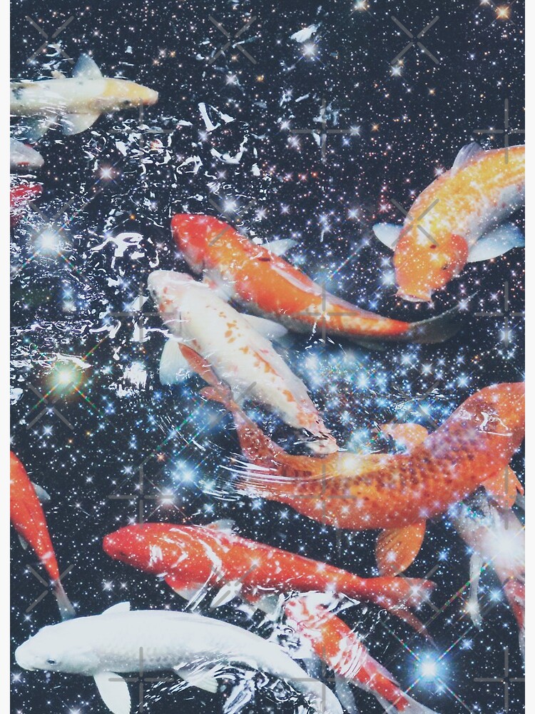 Japanese Koi Fish Aesthetic Art Board Print for Sale by