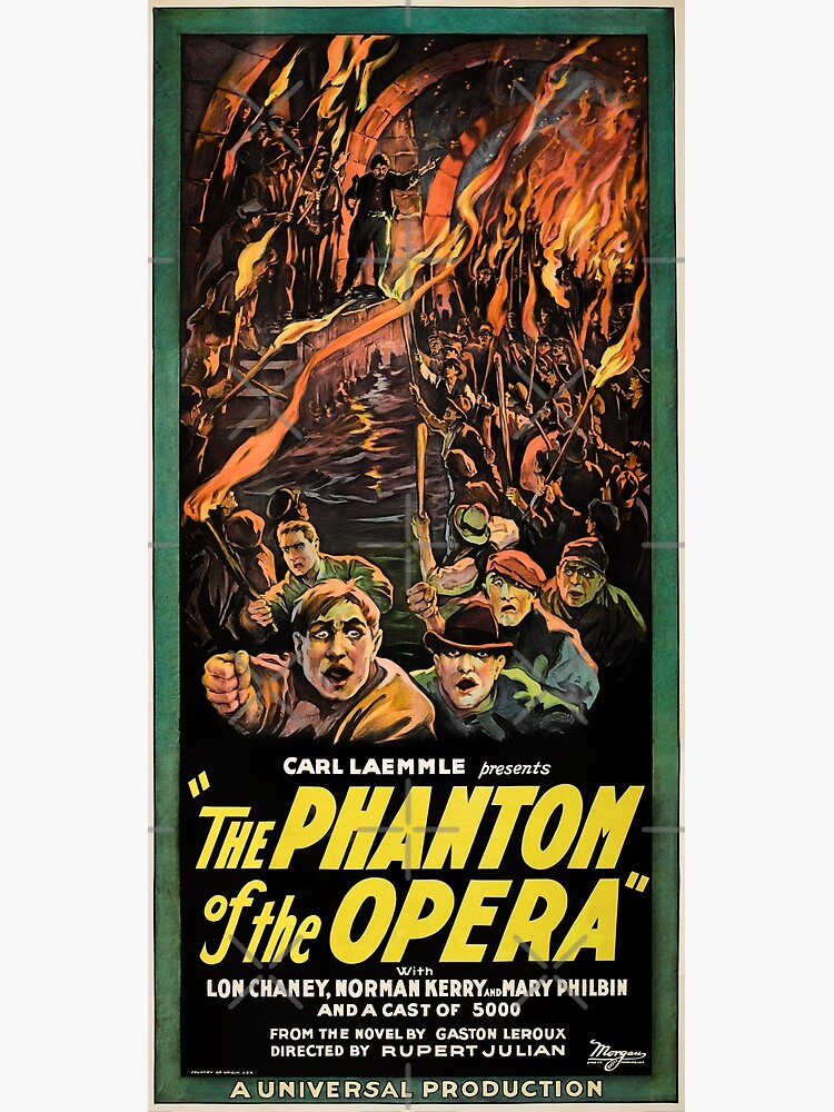 "Phantom of the Opera 1925 - Rare 3-Sheet Poster" Canvas Print by