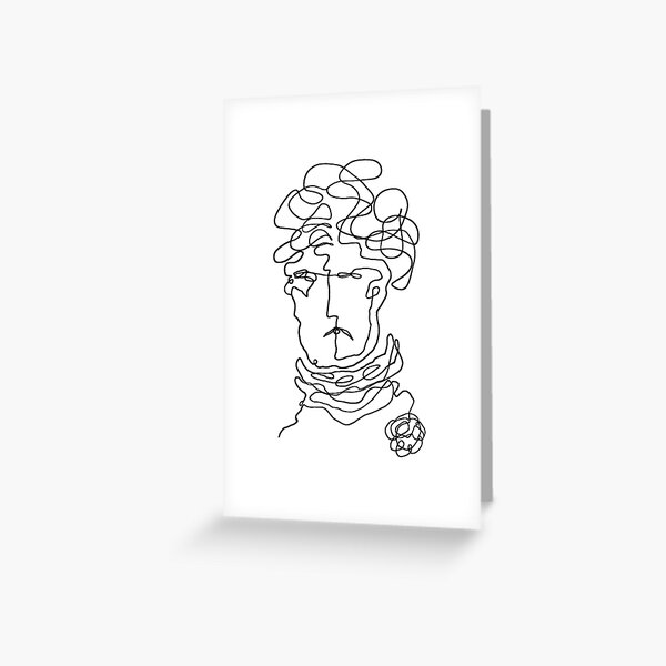 Lady with Brooch Greeting Card