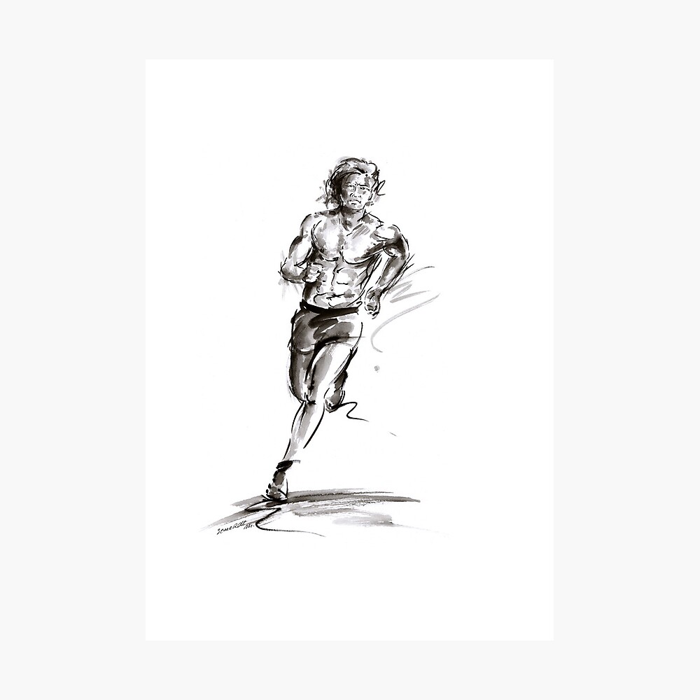 Drawing graphy, running man, hand, people png | PNGEgg