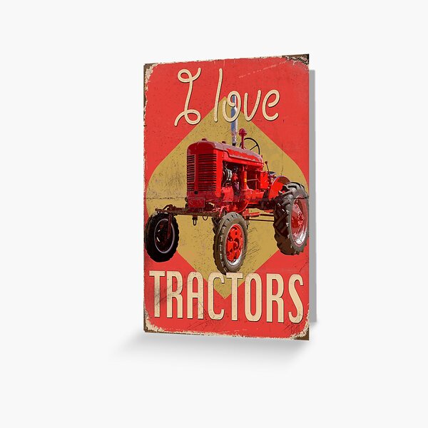 TractorPosterFA_01a Greeting Card