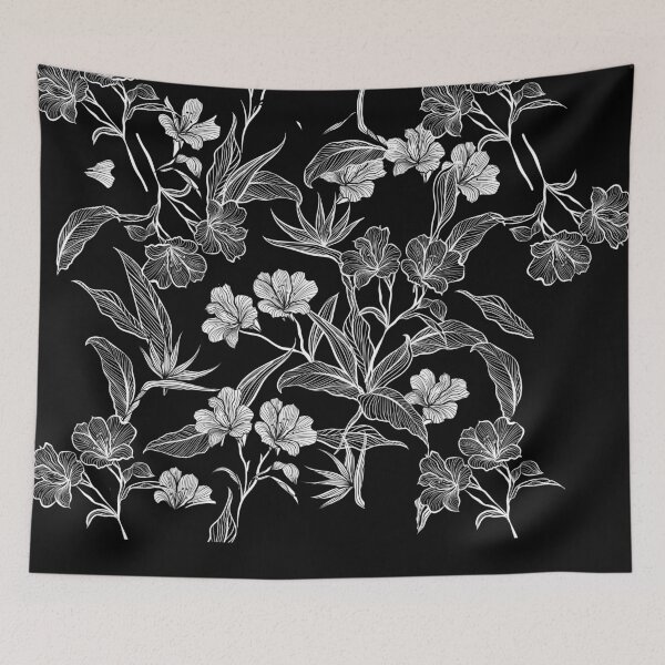 Item preview, Colorless Leave Flowers Pattern designed and sold by PickCreation.