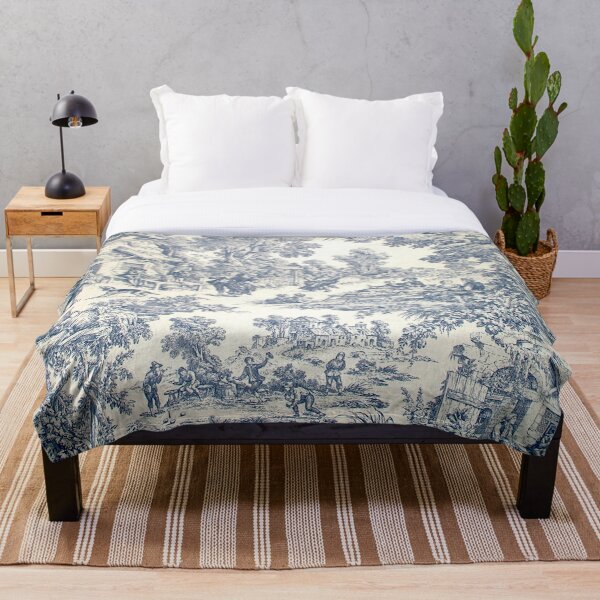Toile de Jouy Number 2 Throw Blanket