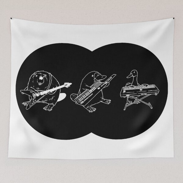 Item preview, Keytar Platypus Venn Diagram White and Black designed and sold by GuyBlank.