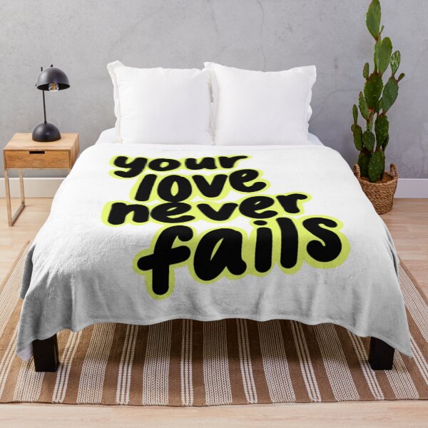 Item preview, Love Never Fails Black & Neon Yellow designed and sold by faithprints.
