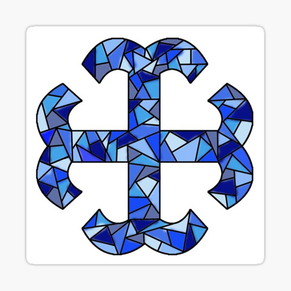 Item preview, Stained Glass French Cross designed and sold by ece532.