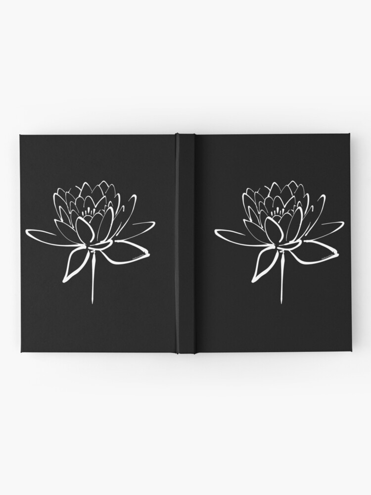Alternate view of Lotus Flower Calligraphy (White) Hardcover Journal