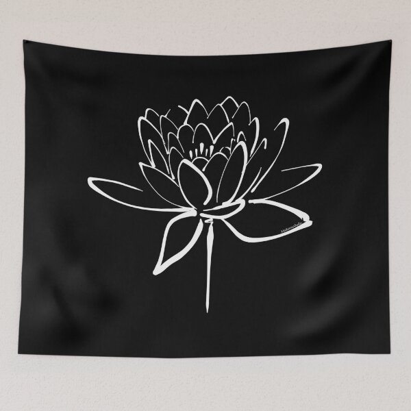Item preview, Lotus Flower Calligraphy (White) designed and sold by Makanahele.