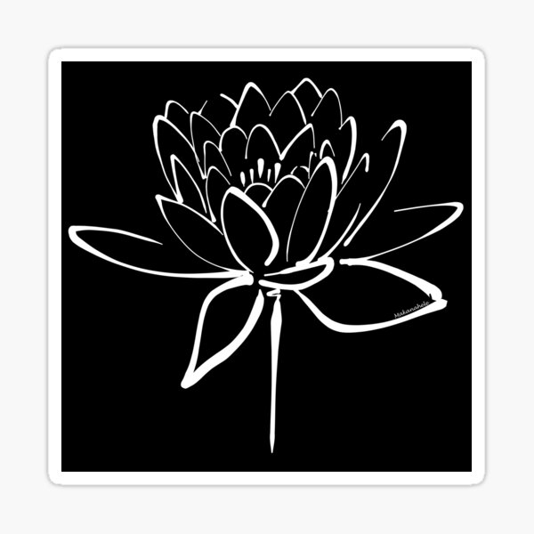 Item preview, Lotus Flower Calligraphy (White) designed and sold by Makanahele.