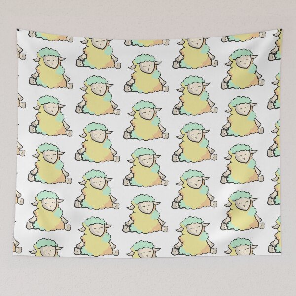 Item preview, Cotton Candy Sheep - Yellow and Green Edition designed and sold by jenartfart.