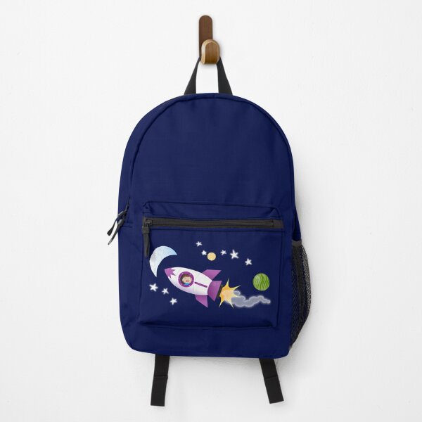 Item preview, Cute rocket ship in space cartoon illustration designed and sold by FrogFactory.