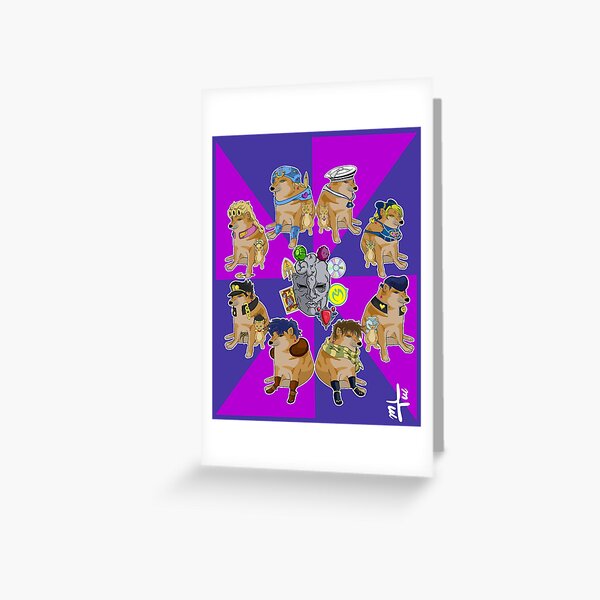 Jojo Menacing Png ! Sticker | Greeting Card