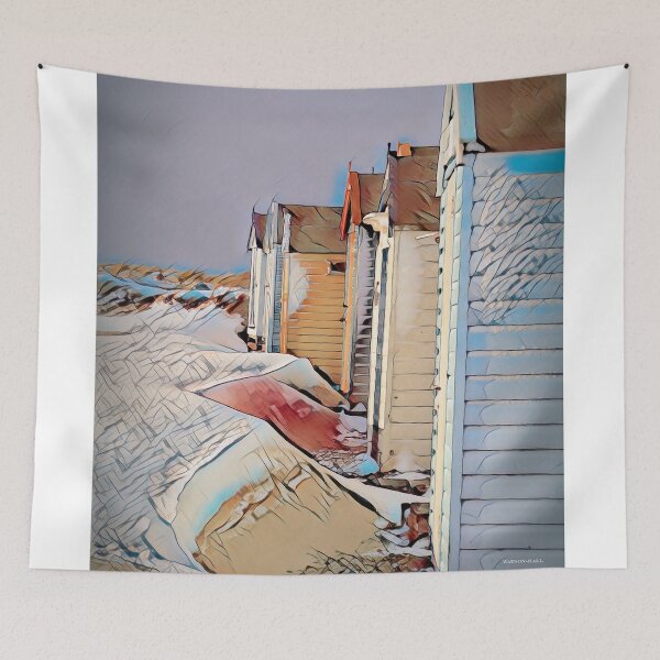 Item preview, Southwold Promenade Beach Huts, Suffolk, England designed and sold by Marlene Watson-Hall.