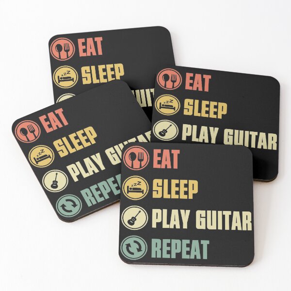 Item preview, Eat Sleep Play Guitar Repeat Retro designed and sold by designbychow.
