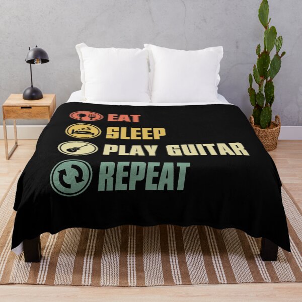 Item preview, Eat Sleep Play Guitar Repeat Retro designed and sold by designbychow.