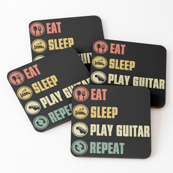 Item preview, Eat Sleep Play Guitar Repeat Retro designed and sold by designbychow.